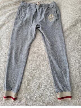 Roots Canada Sweatpants Joggers Cuffed Gray Salt Pepper Beaver M Cabin Collectio